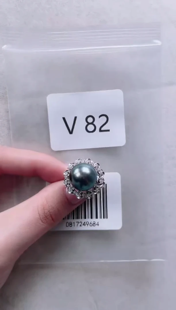 【闪购商品】海水珍珠戒指银S925镶嵌V82