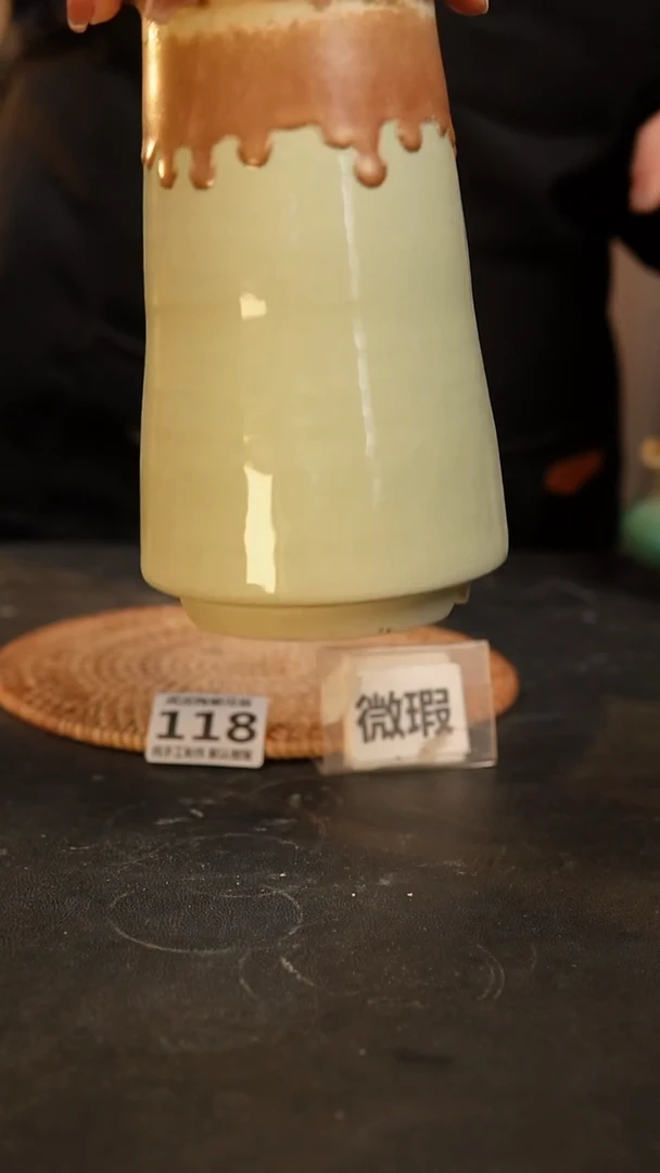 【闪购商品】瓷片118泥泥手工花盆口7高18