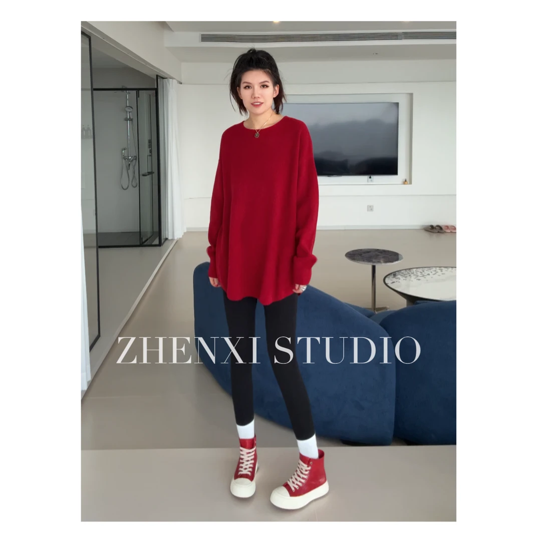 针西大梨【波尔多毛衣】高个子穿搭加长加厚保暖秋冬针织毛衣S70200