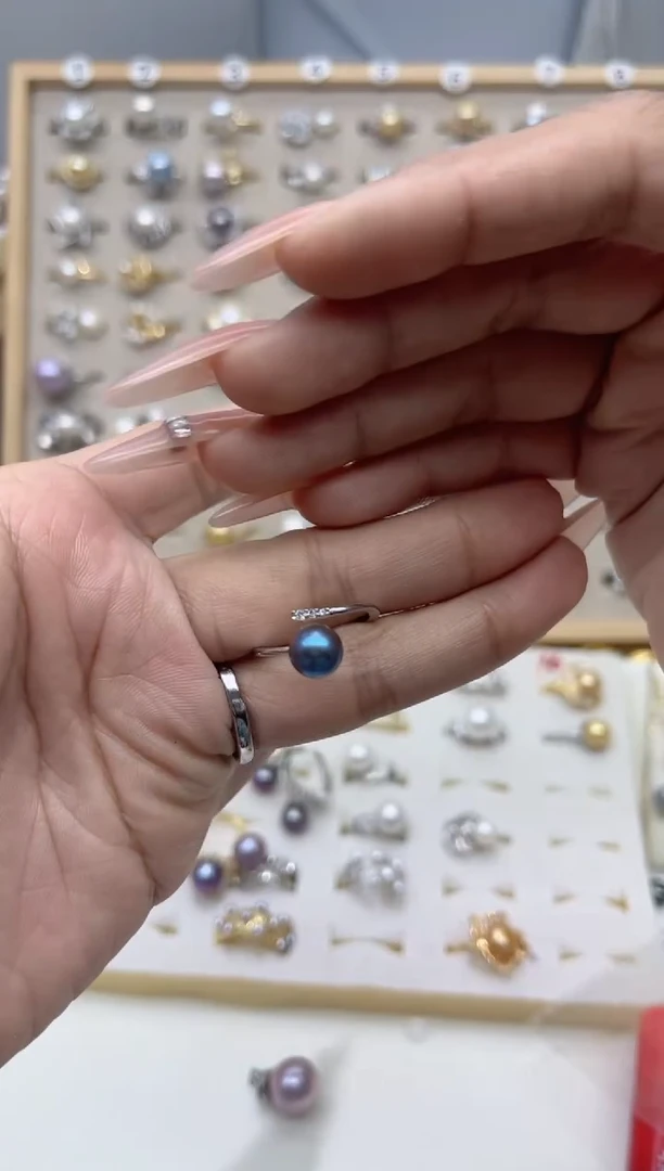 合金戒指淡水珍珠安*是0.0