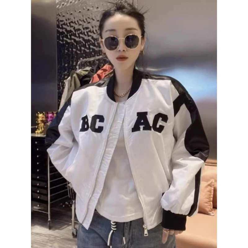 春季2025新款美式街头风棒球服宽松时尚洋气百搭开衫短外套女