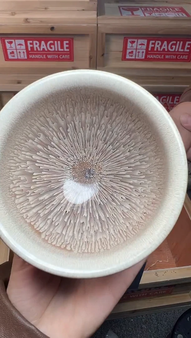 茶盏银丝水芽 建窑建盏主人杯