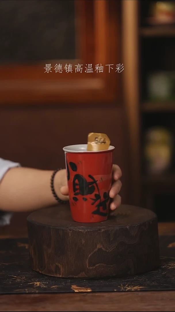 陶瓷景德镇高温釉下手绘陶瓷@L544@