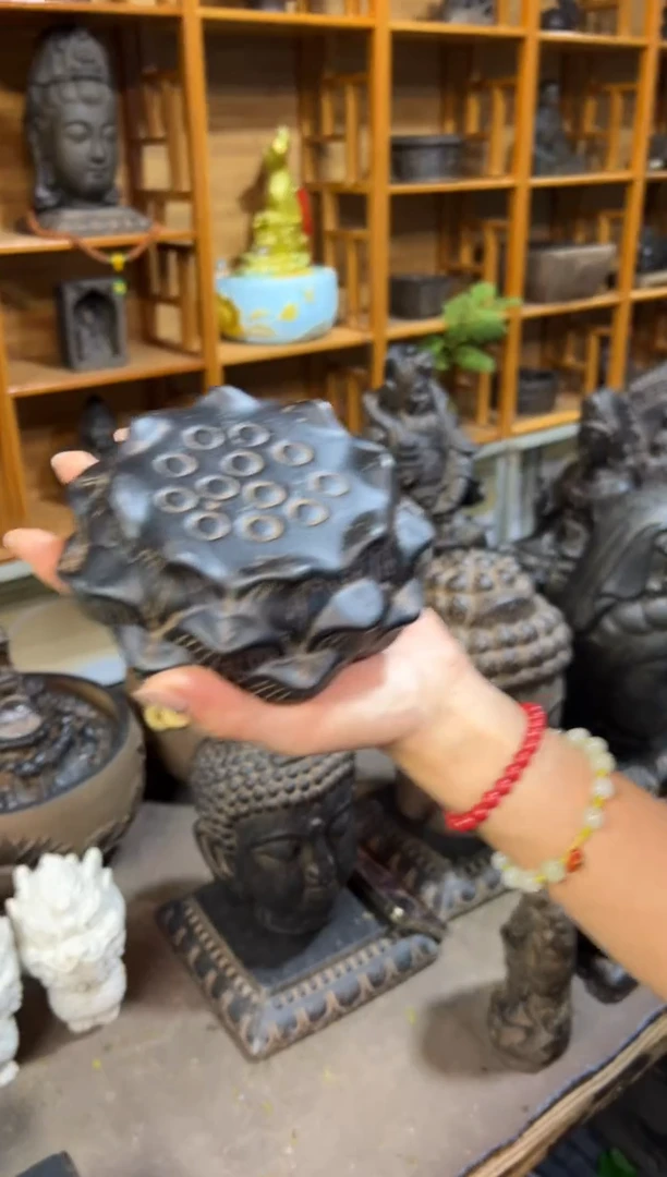 陶土莲蓬实心底座