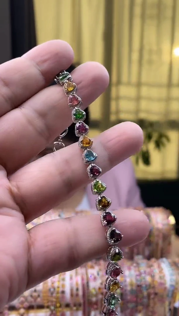 【闪购商品】碧玺手链银S925镶嵌354354354354354