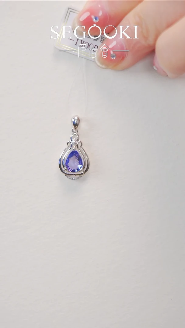 吊坠(不含链)18K金镶嵌坦桑石10【】