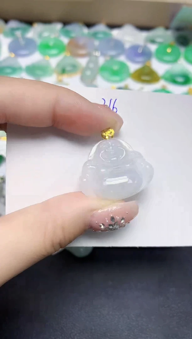 颈饰未镶嵌翡翠天然缅甸翡翠A货翡翠百元以上9元证书费自理