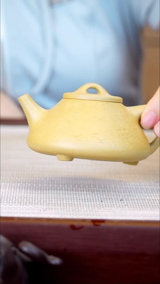 茶壶紫砂本绿子冶200C刻绘花鸟微瑕