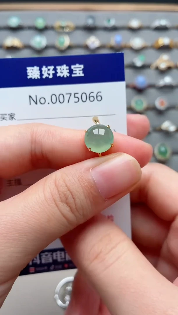 银S925镶嵌戒指翡翠.