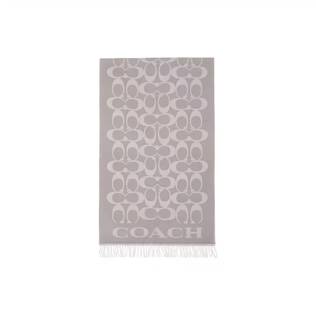 全新未使用 COACH/蔻驰 安洁利严选蔻驰围巾 灰色