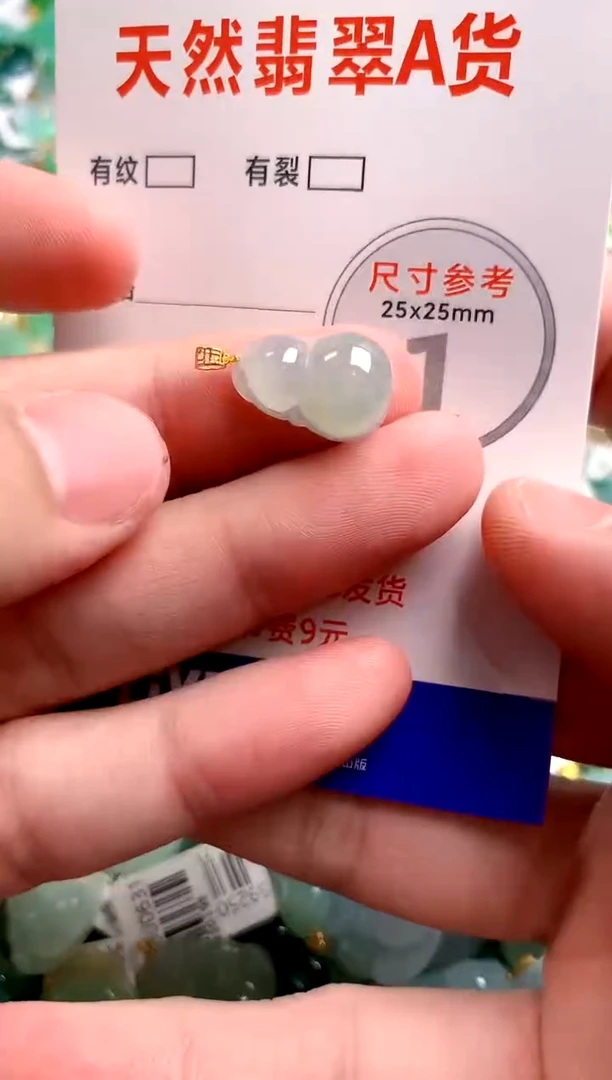 翡翠18K金镶嵌颈饰24000741