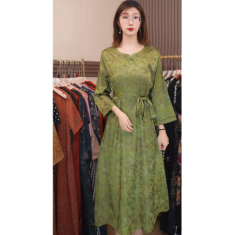 【绿吊坠】新款显白遮肉连衣裙D