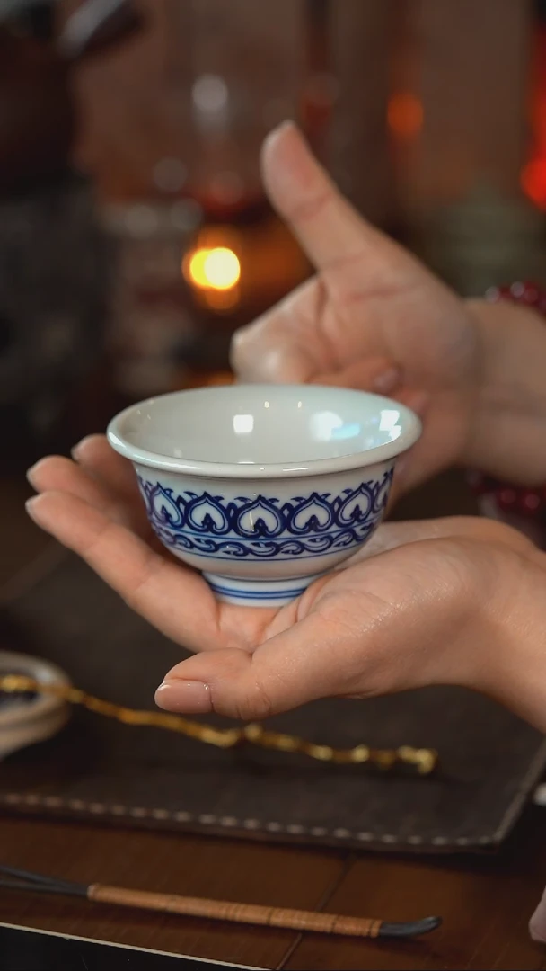 【闪购商品】见山烧 宝相压手杯