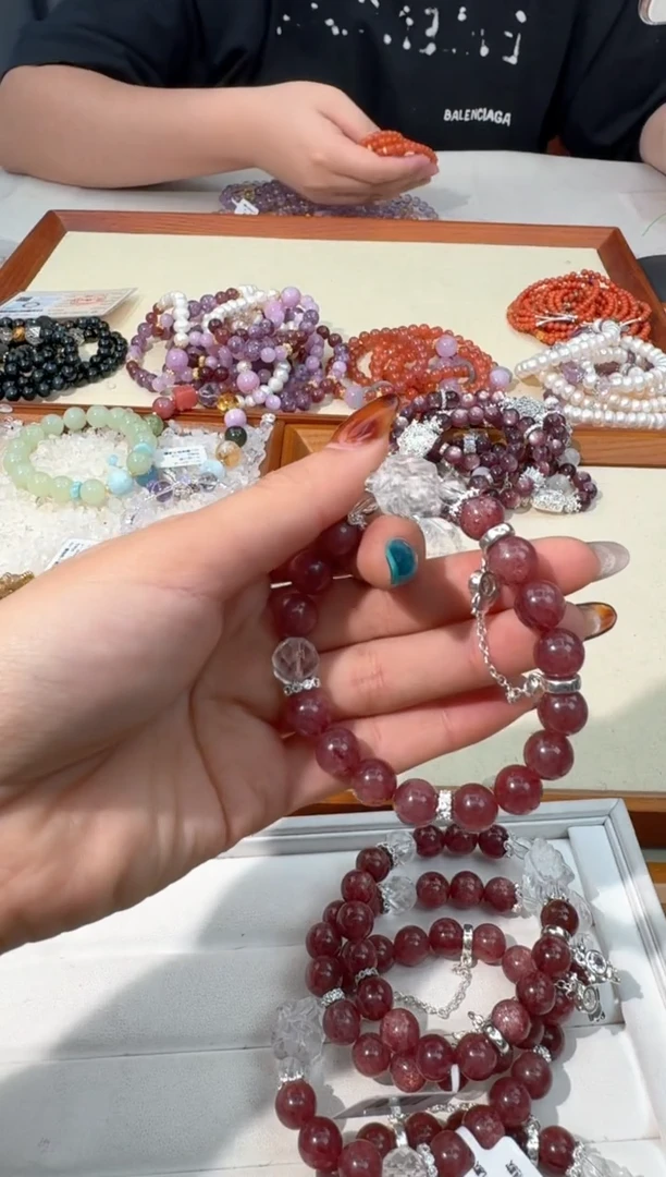 【闪购商品】水晶手链未镶嵌A058车厘子草莓晶白水凤九款