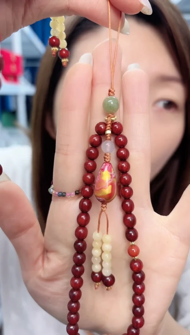 【闪购商品】小叶紫檀其他DIY大漆手机链