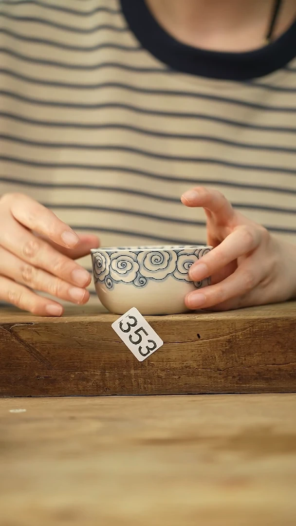 瓷片设计师手作款 青花手绘系列 虎城