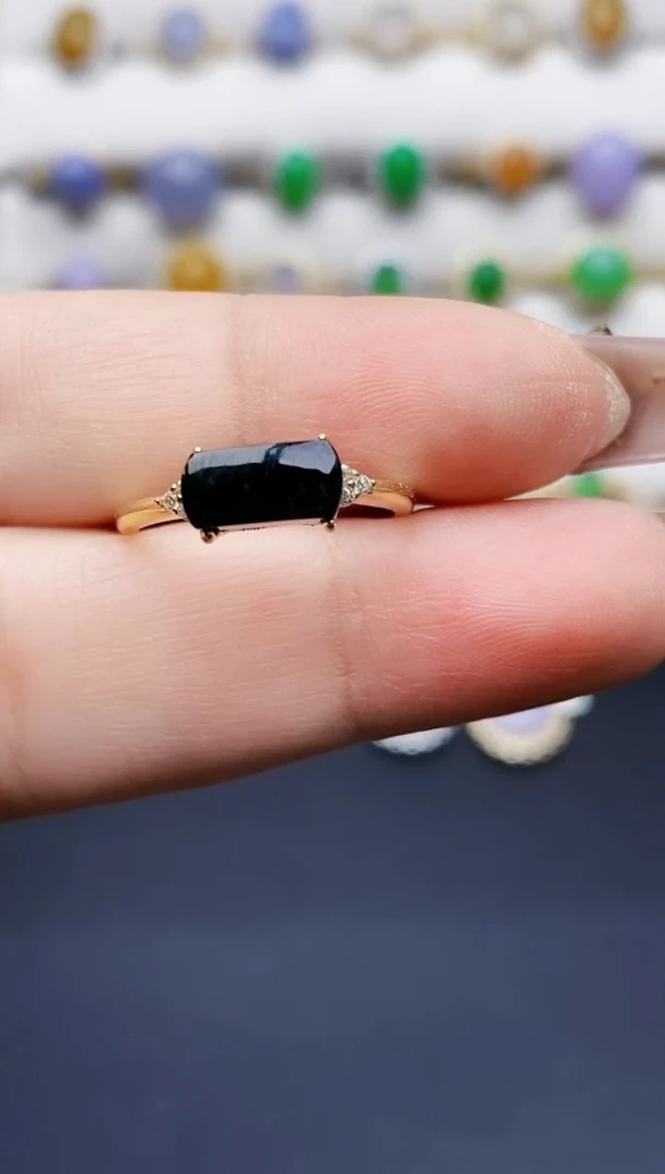 银S925镶嵌戒指翡翠1352