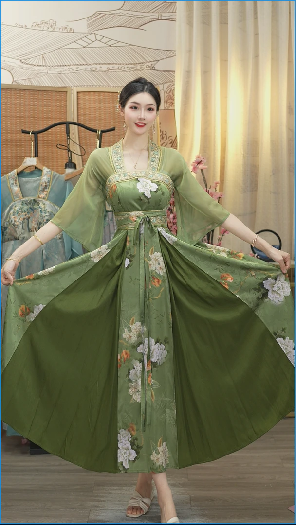 微岚熙2025夏季新款中国风飘逸日常长款连衣裙6725