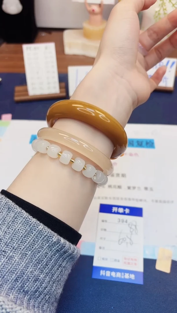 【闪购商品】石英质玉手镯未镶嵌394-财气镯-圈口60