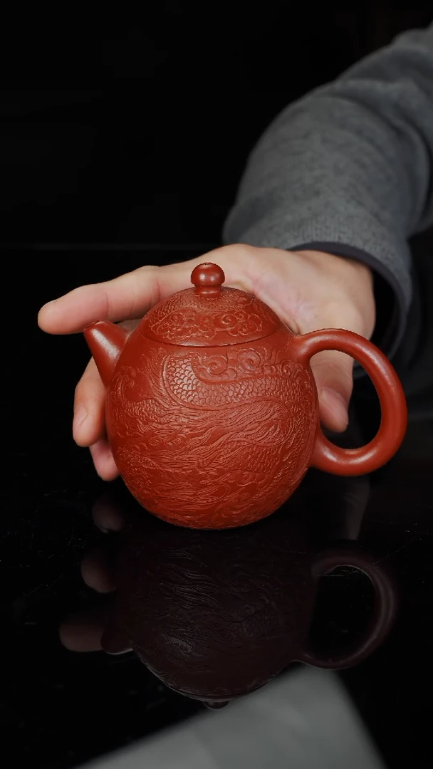 茶壶紫砂朱泥大红袍 龙蛋