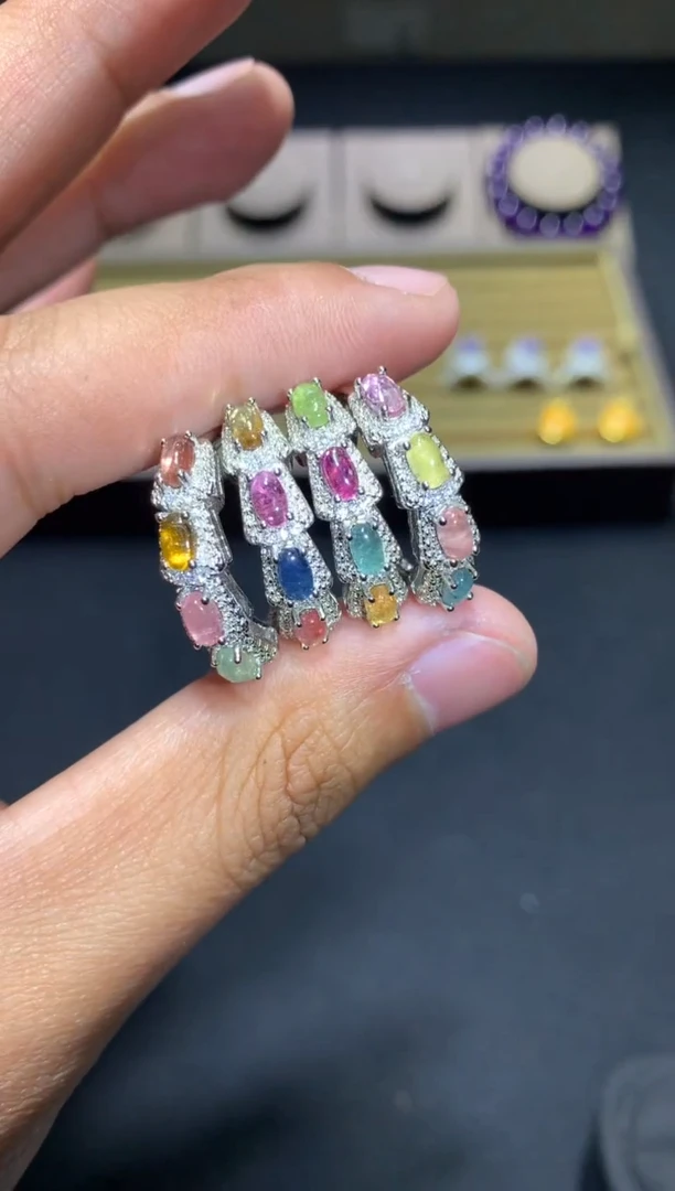 未镶嵌戒指碧玺F55【多样性发其一】