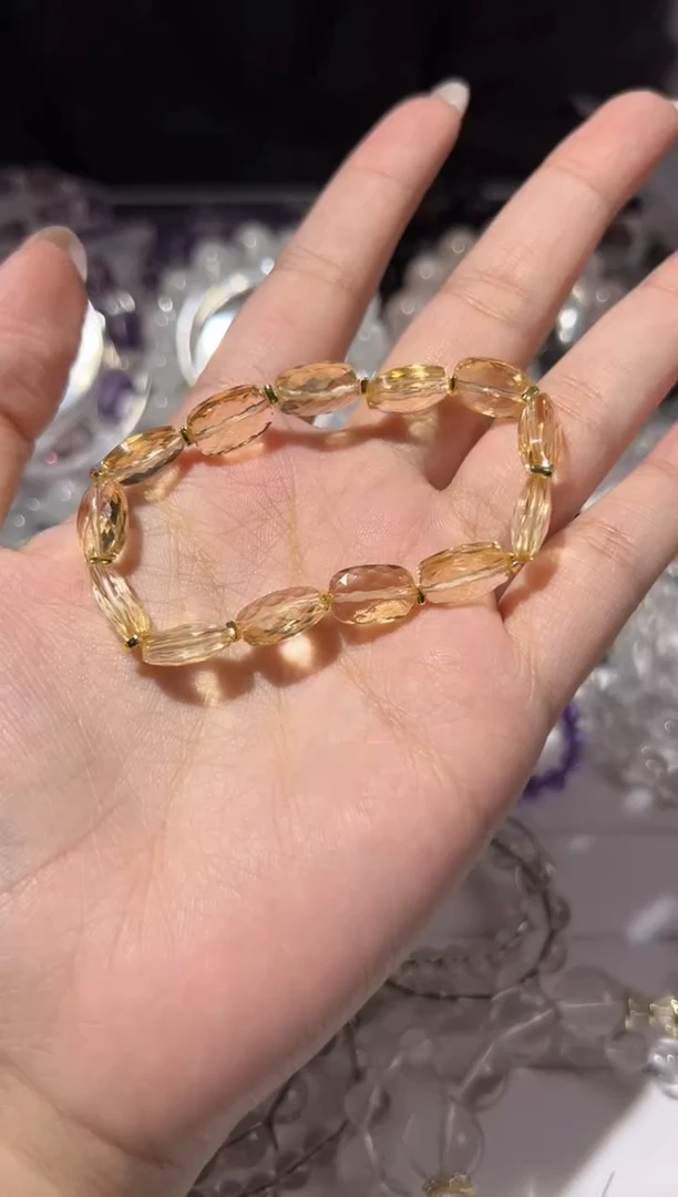 【闪购商品】黄晶手链未镶嵌巴西黄水晶手串