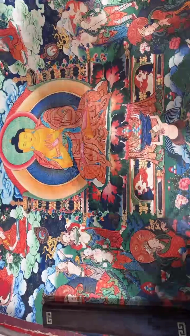 卷轴画龙妹的唐卡tk16047