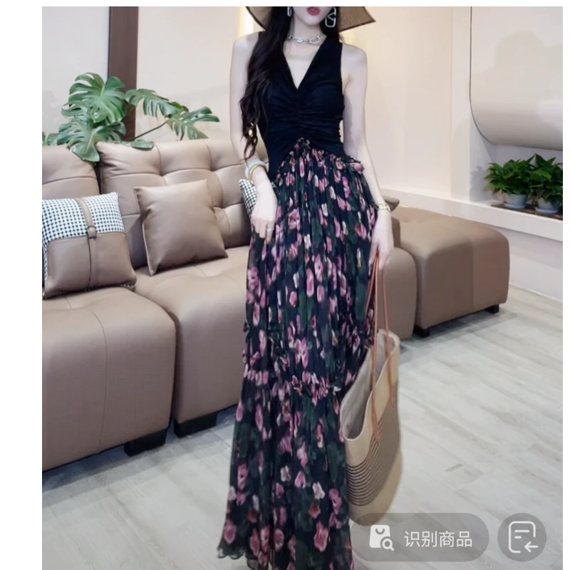 【YING FASHION】莹老板-时尚气质百搭碎花连衣裙 8020548