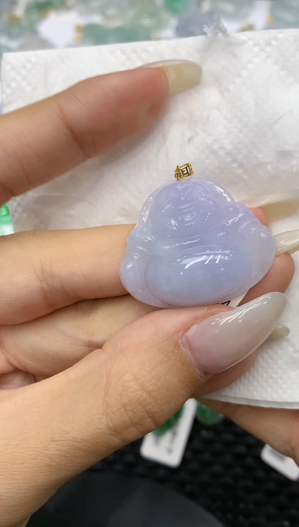 颈饰18K金镶嵌翡翠111111111111