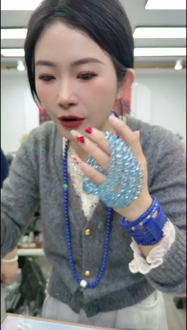 【闪购商品】海蓝宝石颈饰合金0336海蓝宝单圈