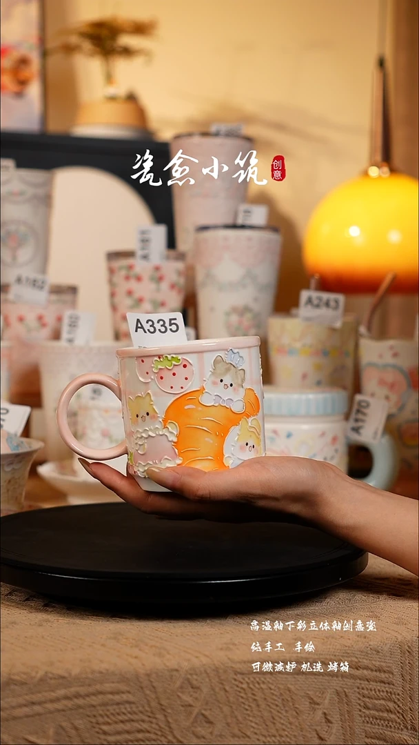 景德镇高温釉下彩立体釉创意瓷