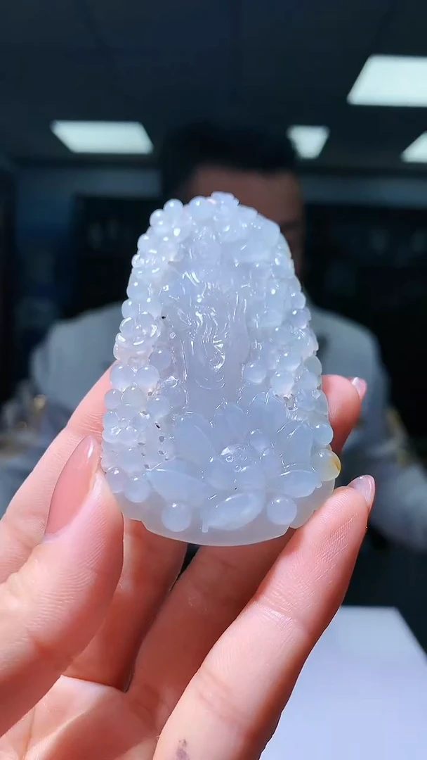 【闪购商品】定制翡翠未镶嵌1052hm-毛货挂件35