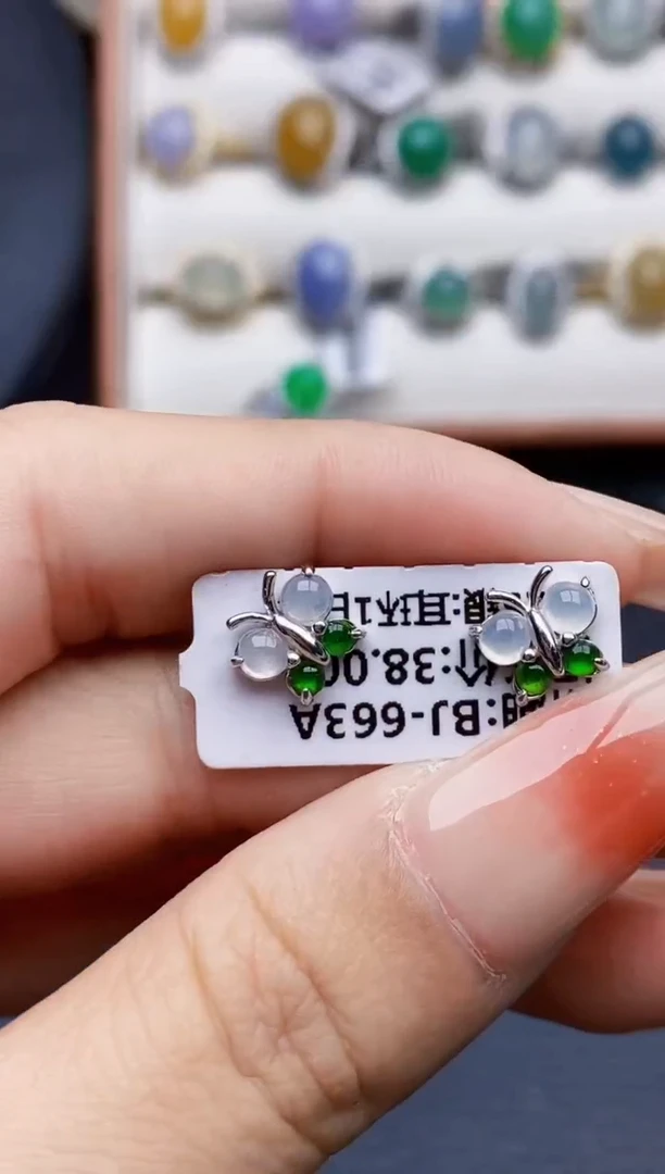 银S925镶嵌戒指翡翠2611