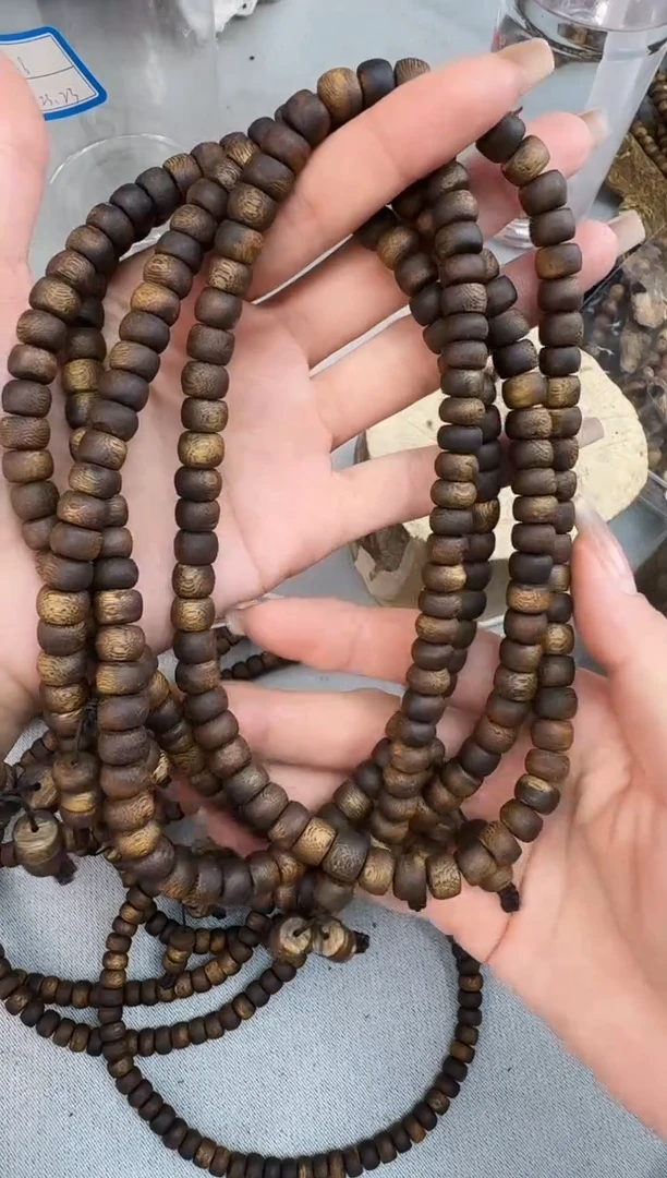 沉香手串0917张勺子算盘珠双圈1克海南虫漏精油多样性发一