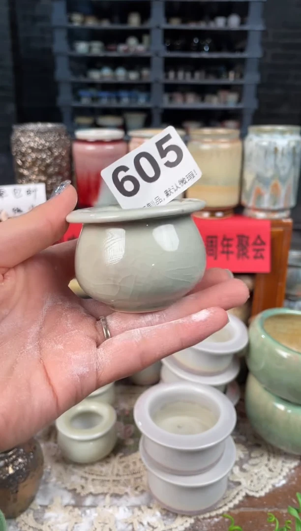 瓷片605知木小芳花盆