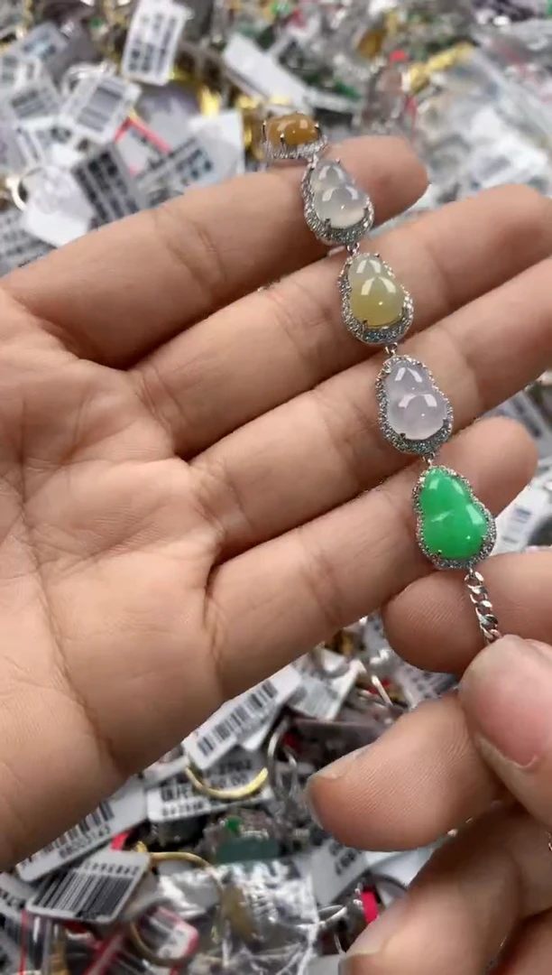 银S925镶嵌戒指翡翠555    3