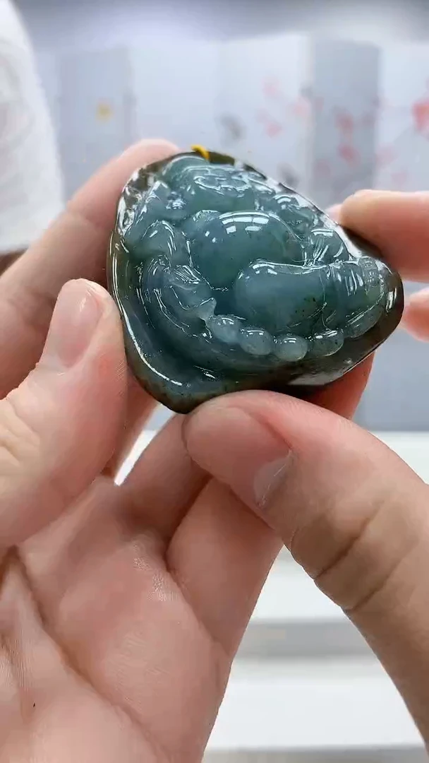 定制翡翠未镶嵌4812bb-毛货挂件28