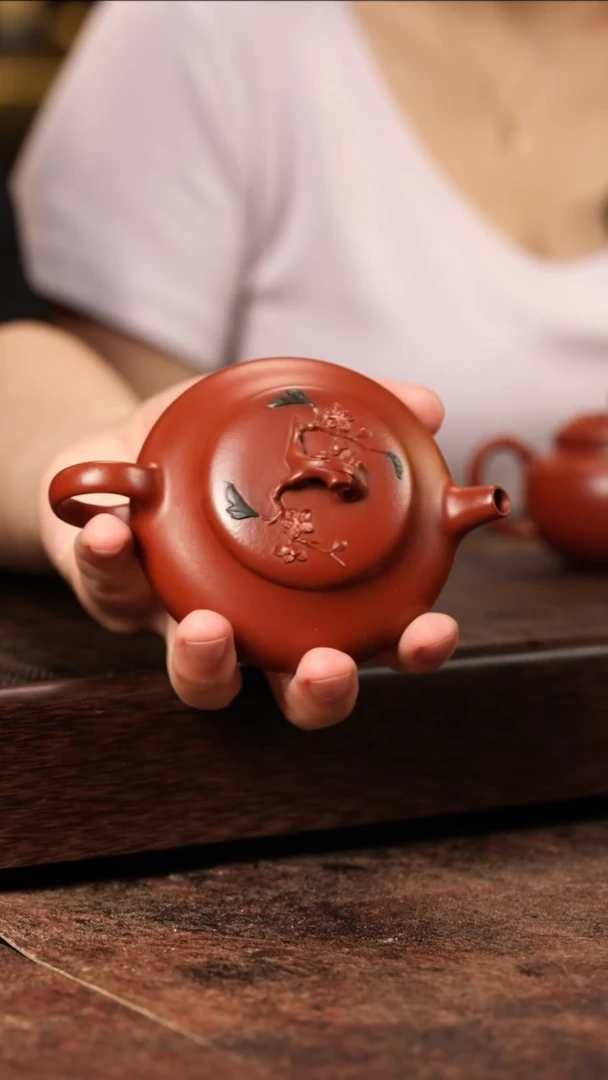 茶壶紫砂福韵桃花