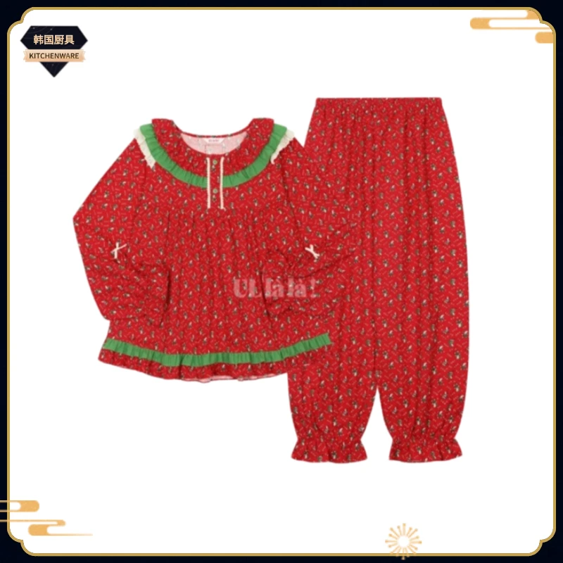 韩国原装进口-家用休闲舒适睡衣睡裤一套