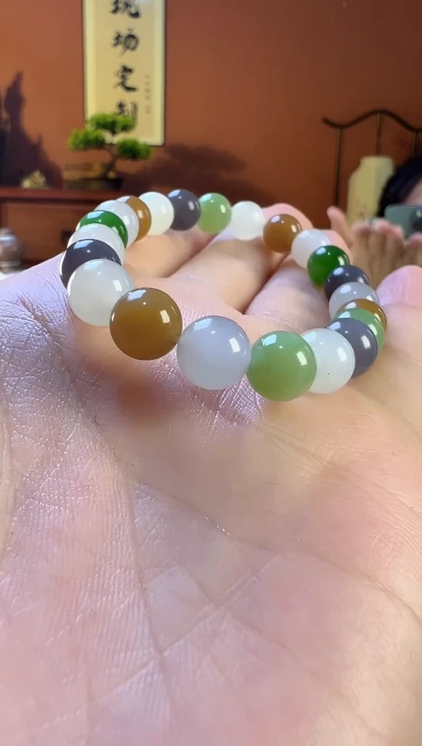 手串未镶嵌和田玉和田玉多宝8mm