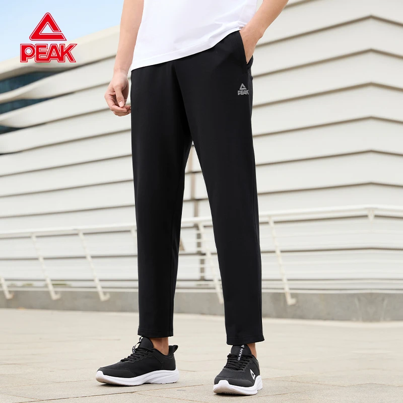 匹克针织长裤官方宽松透气运动长裤健身训练跑步裤男裤-DF342171