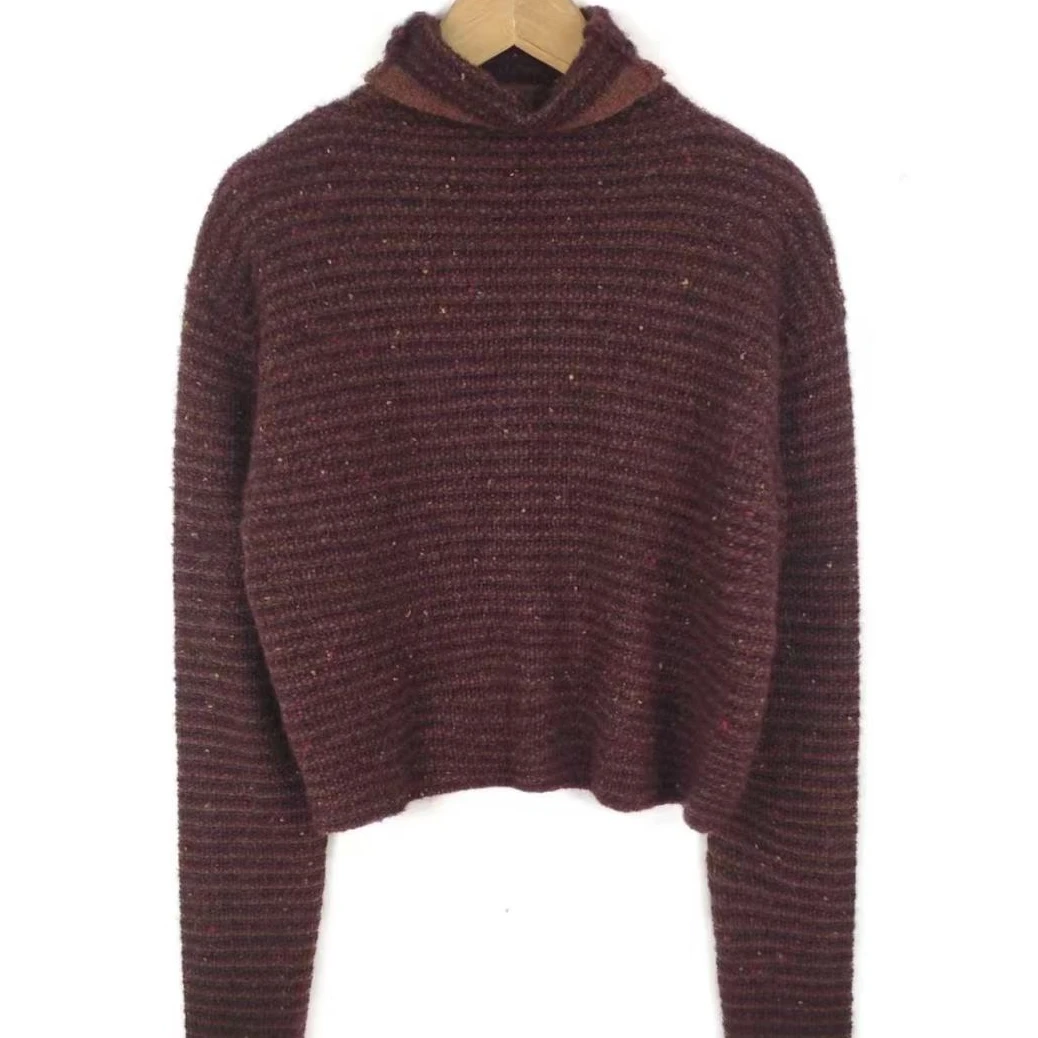 左岸迷香 原创设计【针织上衣】文艺舒适套头毛衣 复古百搭秋冬7055