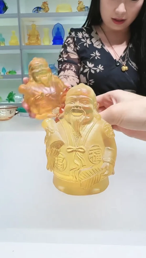 手工艺品琉璃古法琉璃财神