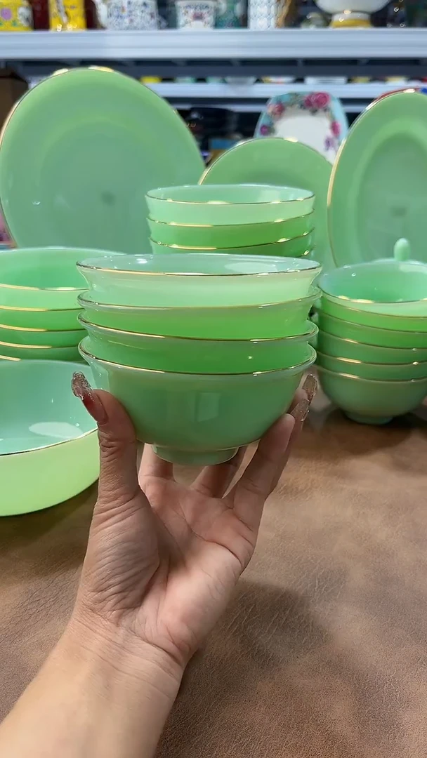 玉瓷4.5英寸饭碗4个景德镇餐具