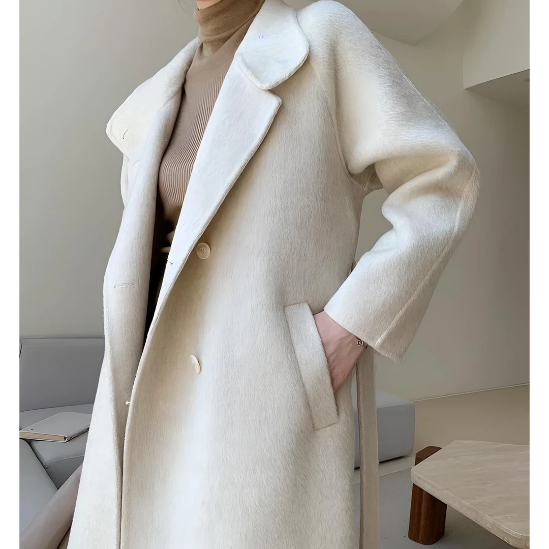 （C01-C70）高级感双面羊毛羊绒大衣女秋冬新款小个子呢子毛呢外套