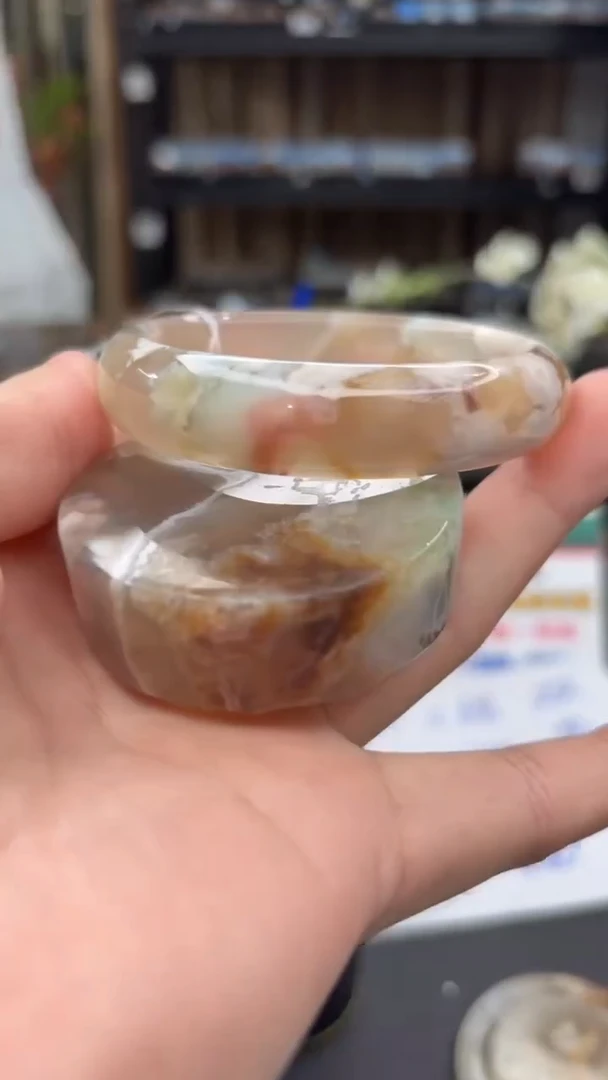 未镶嵌手镯石英质玉585(58圈赠送镯心)