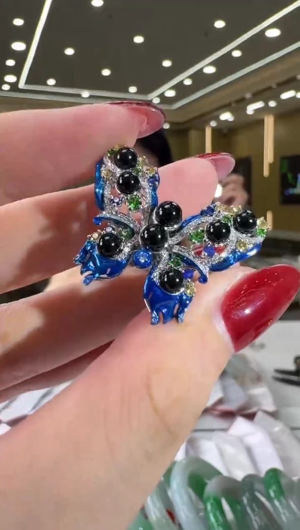 未镶嵌戒指翡翠墨翠戒指