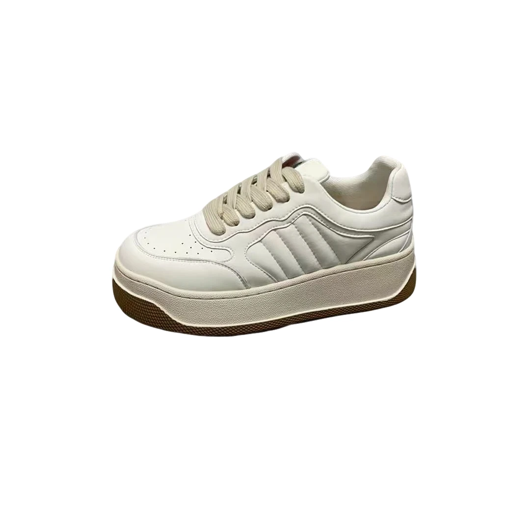 豪 3986 真皮厚底小板鞋