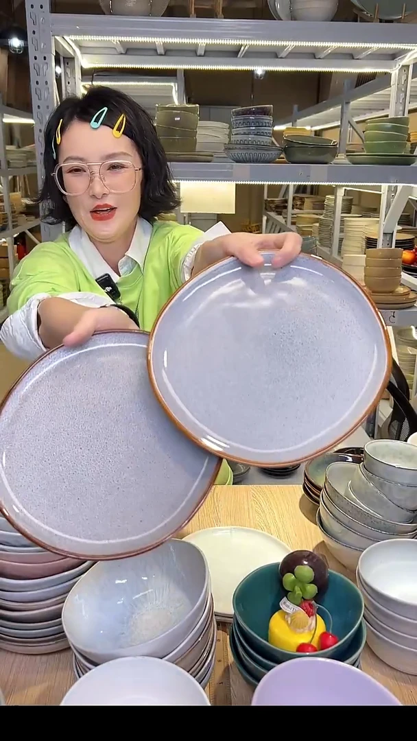 瓷426 外贸尾货高温釉下彩陶瓷餐具默认微瑕