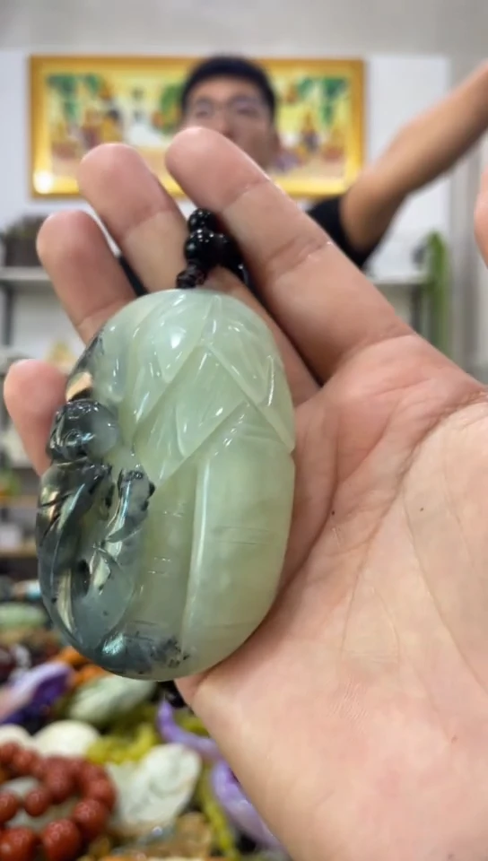 未镶嵌岫玉手把